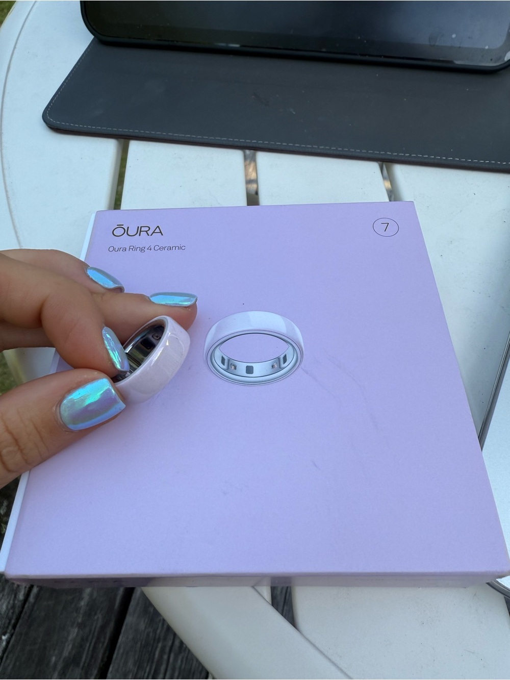 Oura Ring Generation 4 Ceramic Ring - Size 7, petal